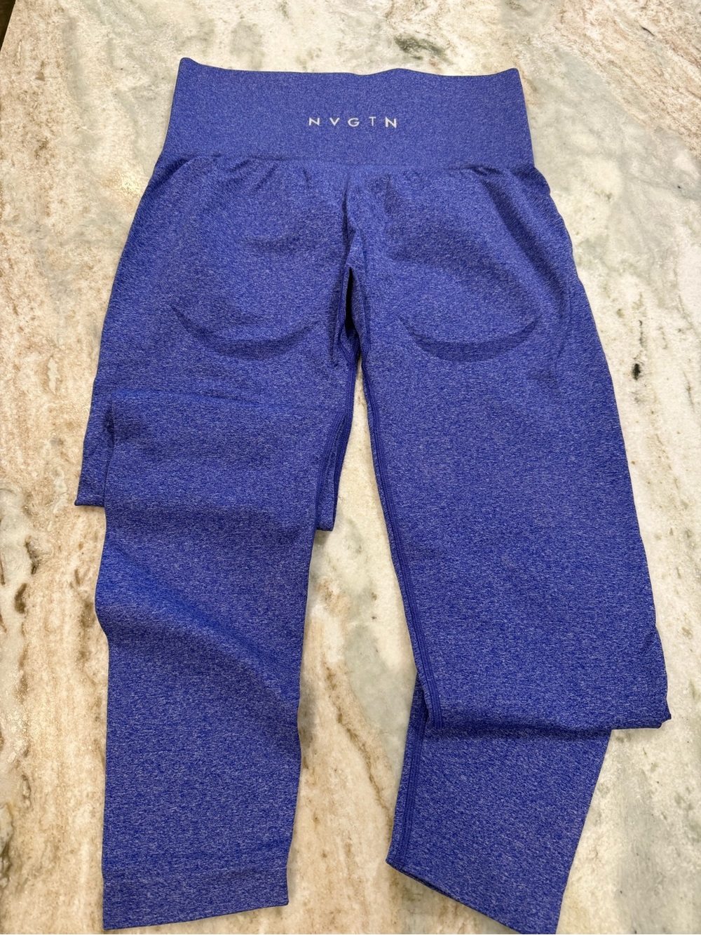 NVGTN High-Waist Heathered Contour Purple Leggings Medium